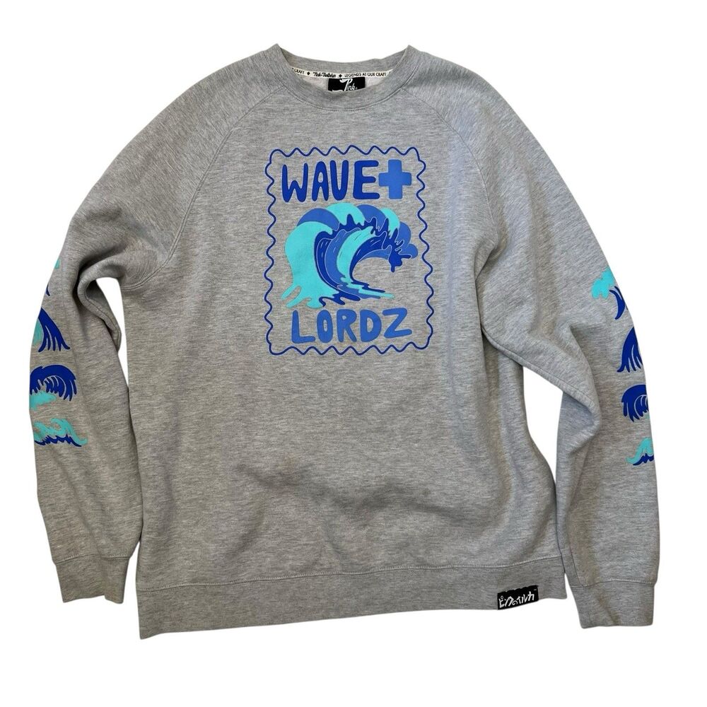 Pink Dolphin Black  Sweatshirt Long Sleeve Wavelordz + XL